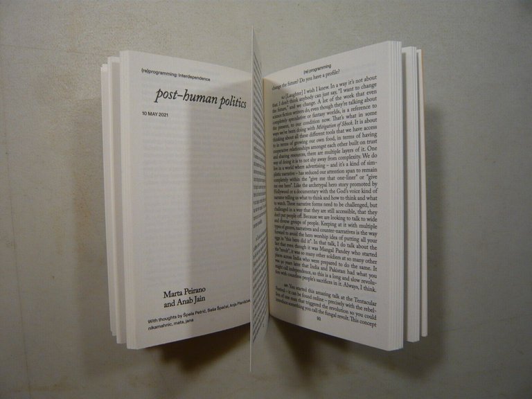 (REPROGRAMMING STRATEGIES FOR SELF-RENEWAL,Marta Peirano in conversation,2022