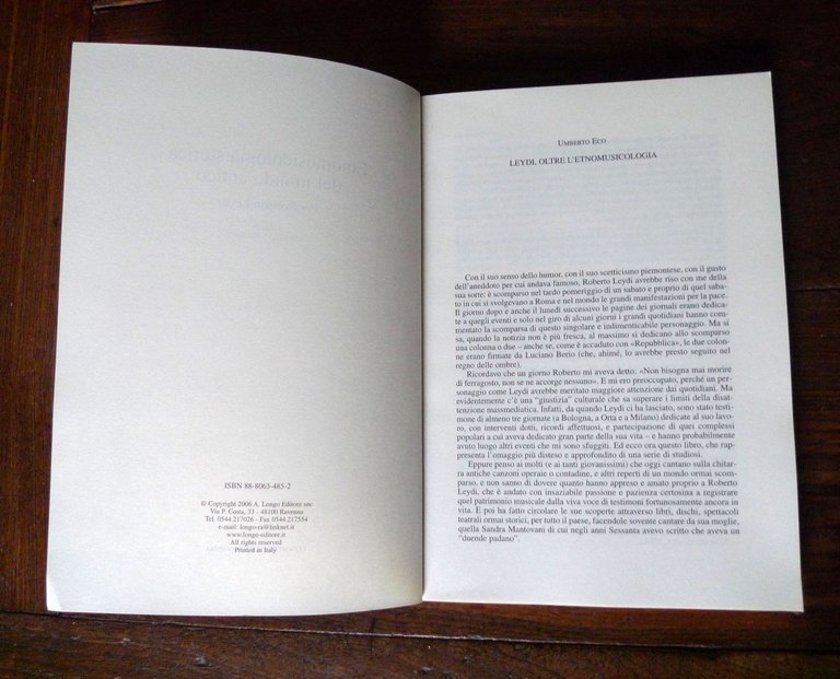 Restani,ETNOMUSICOLOGIA STORICA DEL MONDO ANTICO.Per Roberto Leydi,2006[MUSICA