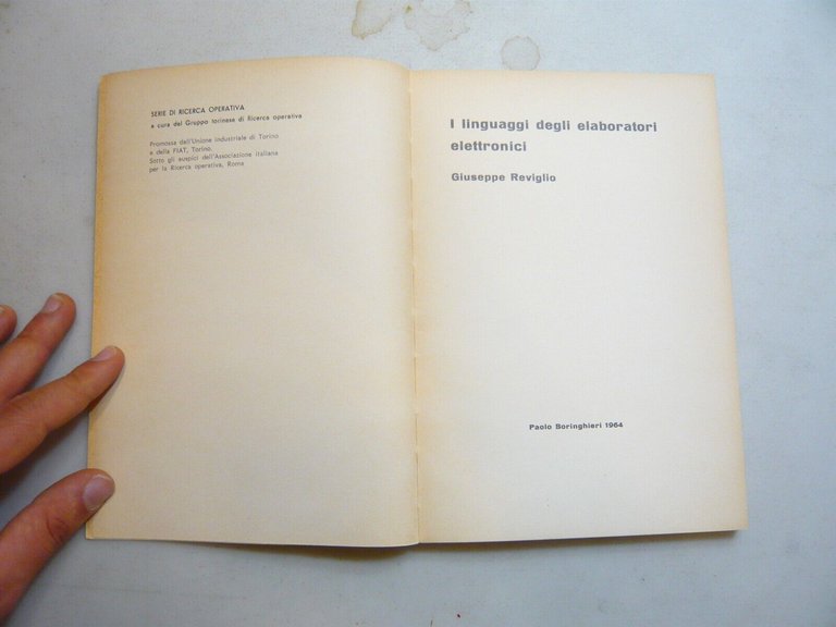Reviglio,I LINGUAGGI DEGLI ELABORATORI ELETTRONICI, Bollati Boringhieri, 1964
