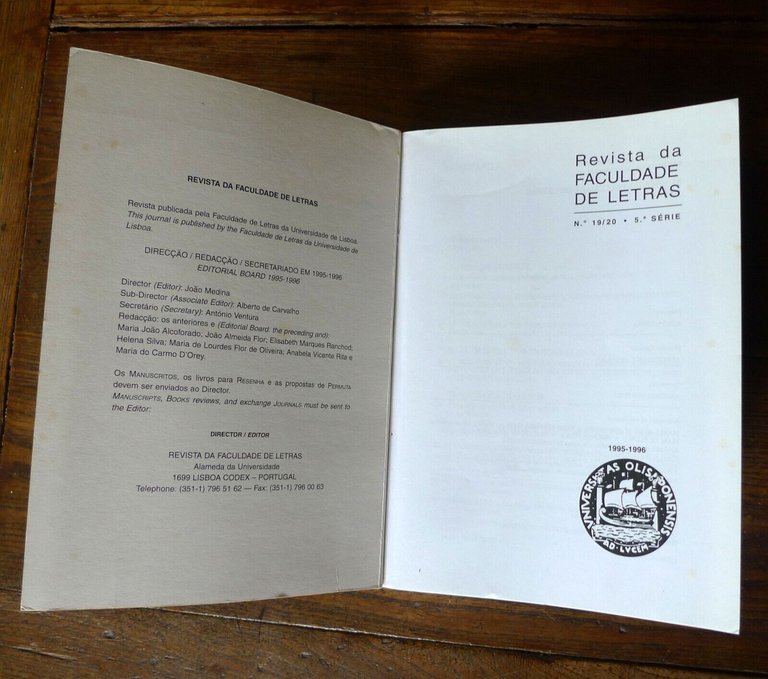 REVISTA DA FACULDADE DE LETRAS n.19/20 1996.Eça:Farpas-Vargas Llosa:Cervantes