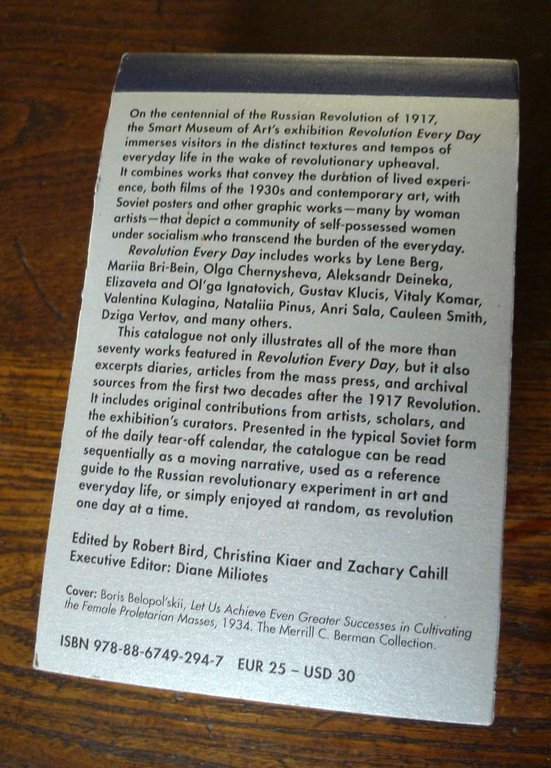 REVOLUTION EVERY DAY.A CALENDAR.1917-2017,Mousse[rivoluzione russa,arte,cinema