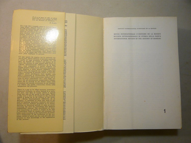 REVUE INTERNATIONALE D’HISTOIRE DE LA BANQUE 1,Librairie Droz, Genève, 1968