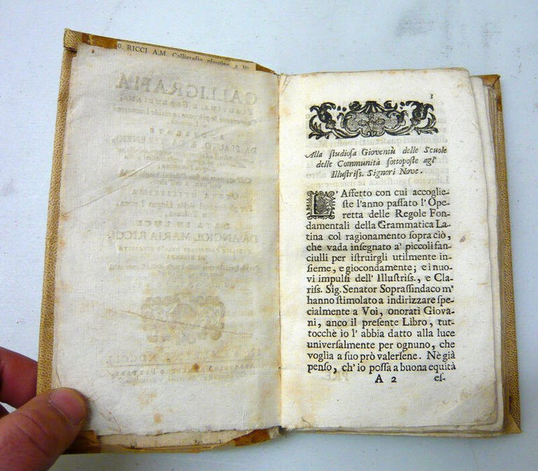 Ricci,CALLIGRAFIA PLAUTINA E TERENZIANA,1751 Venezia,Pitteri[lingua toscana