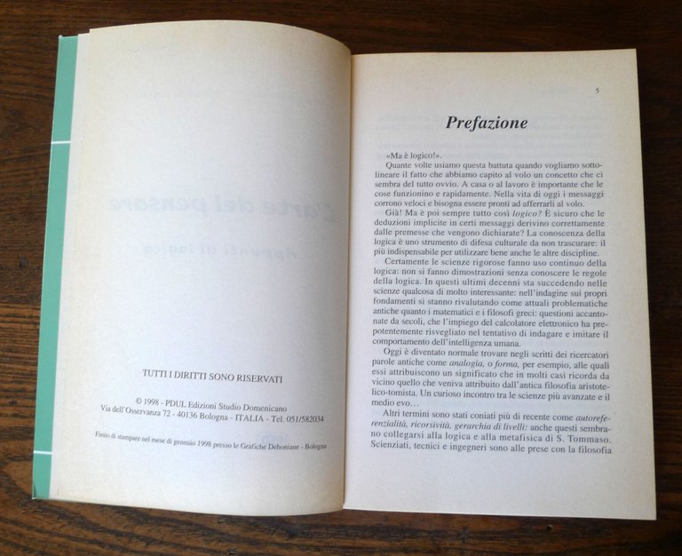 Righetti/Strumia,L'ARTE DEL PENSARE.APPUNTI DI LOGICA,1998[filosofia