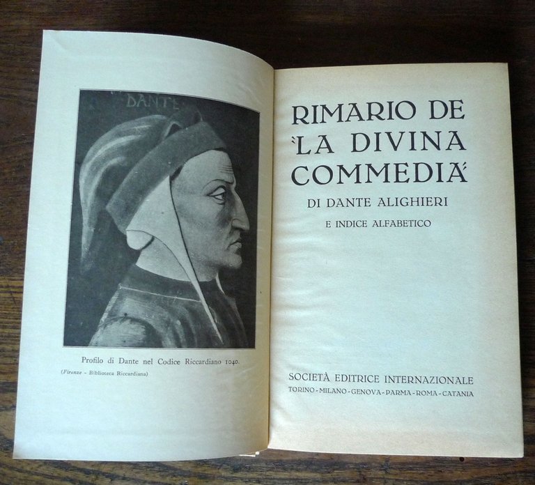 RIMARIO DE LA DIVINA COMMEDIA DI DANTE ALIGHIERI E INDICE … | Immagine Gallery 2