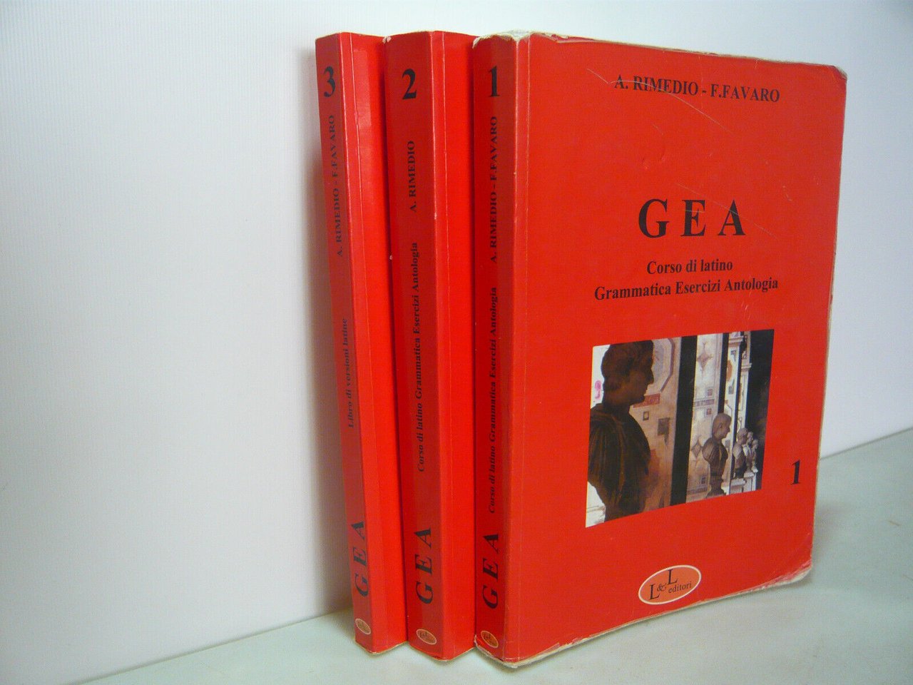 Rimedio,Favaro GEA.Corso di latino,L & L editori,2000 3 vol.[grammatica,esercizi