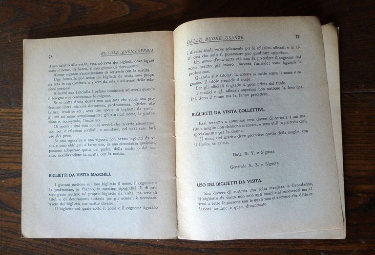 Rinaldi,PICCOLA ENCICLOPEDIA DELLE BUONE USANZE,Sonzogno[galateo,signore