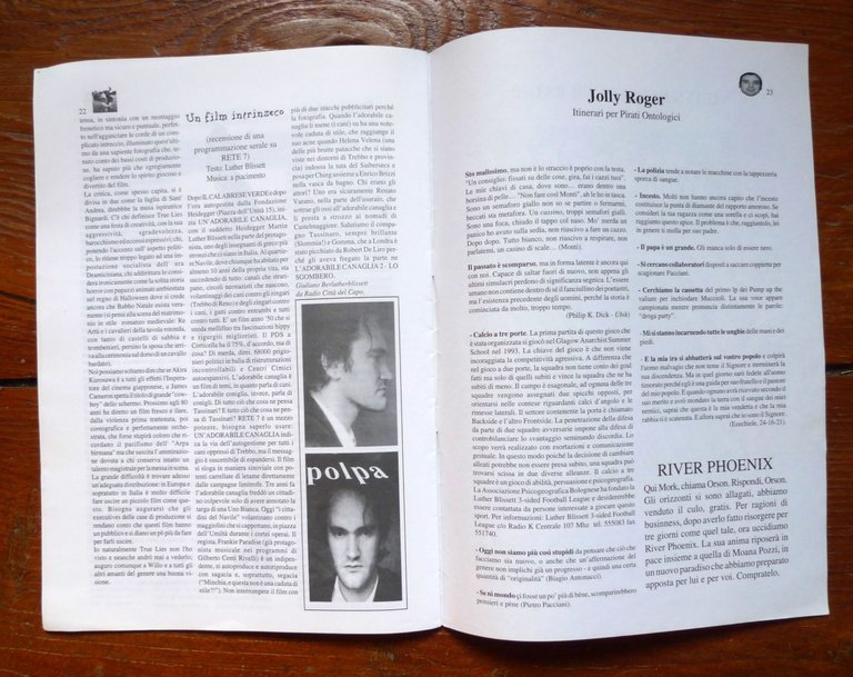 RIVER PHOENIX 3 1994 Bologna[FANZINE,Luther Blissett,WU MING,Isabella Santacroce | Immagine Gallery 8