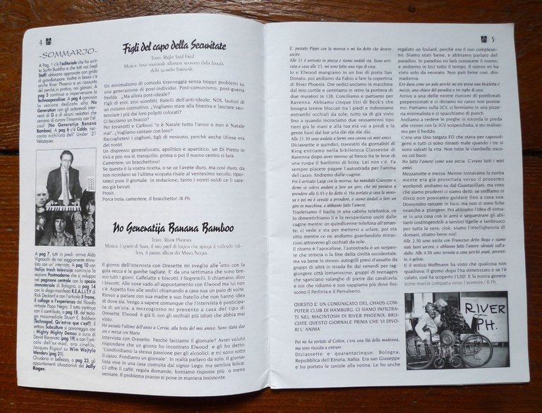 RIVER PHOENIX N.1 1994 Synergon[FANZINE,Luther Blissett,WU MING,Enrico Brizzi | Immagine Gallery 2