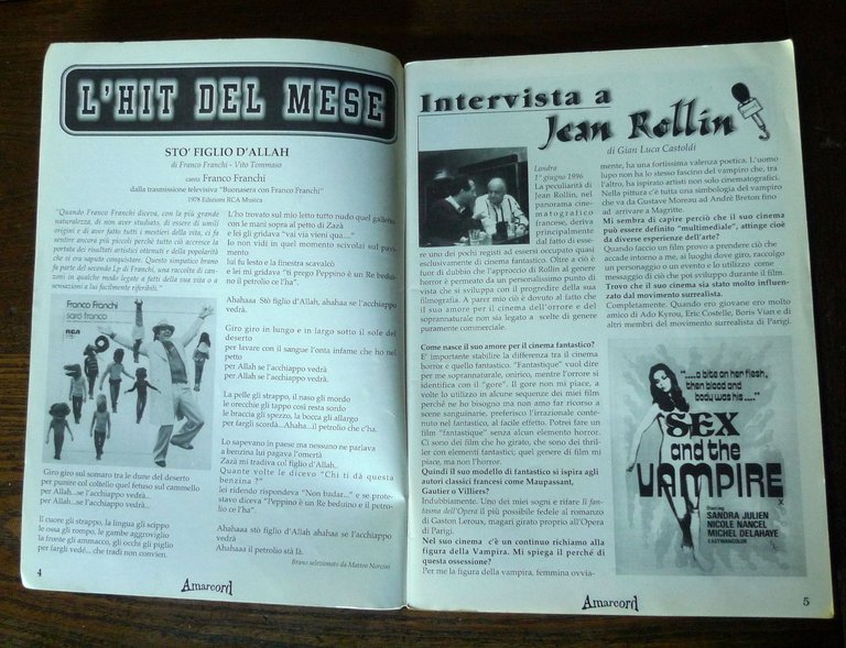 Rivista AMARCORD n.5 1996.IL LATO OSCURO DEL CINEMA[John Waters,Umberto Lenzi | Immagine Gallery 3