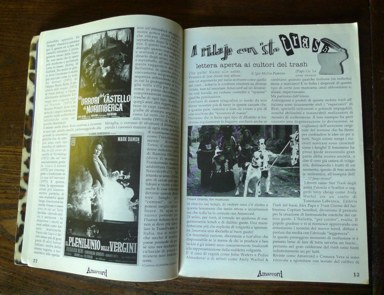 Rivista AMARCORD n.5 1996.IL LATO OSCURO DEL CINEMA[John Waters,Umberto Lenzi | Immagine Gallery 5