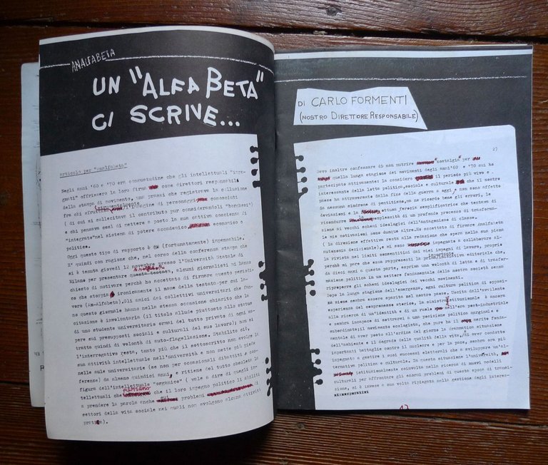 Rivista ANALFABETA UNIVERSITÀ E ALTRO n.2 1988 Bologna[contestazione,Formenti | Immagine Gallery 6