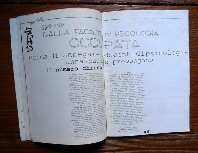 Rivista ANALFABETA UNIVERSITÀ E ALTRO n.2 1988 Bologna[contestazione,Formenti | Immagine Gallery 7