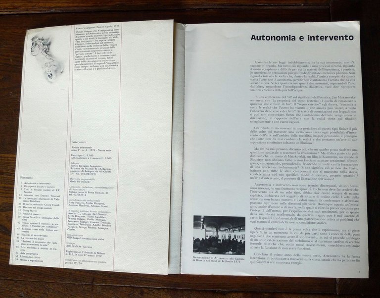 Rivista ARTECONTRO n.4 1976[arte,disegni inediti Pasolini,design nazista