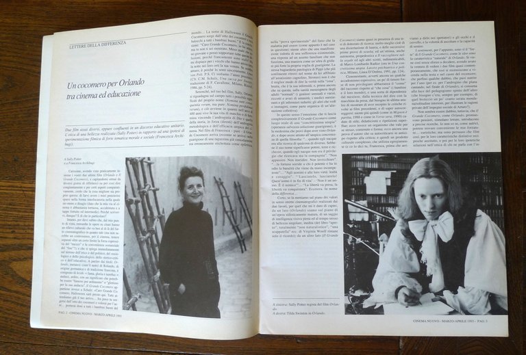 Rivista bimestrale CINEMA NUOVO n.2 1993[Solanas,Scorsese,Rotunno,Totò