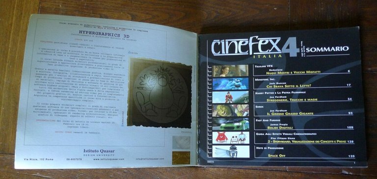 Rivista CINEFEX ITALIA n.4 2003[effetti visuali cinema,3D,Harry Potter