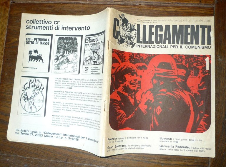 Rivista COLLEGAMENTI INTERNAZIONALI PER IL COMUNISMO Anno I n.1 Luglio …