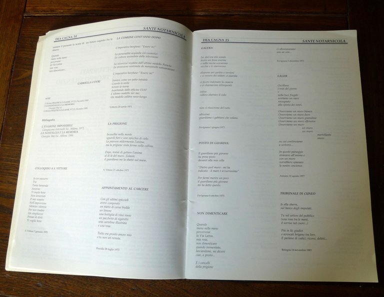 Rivista DEA CAGNA Anno I n.2 1989 Poesia Cultura Arte[Sante …