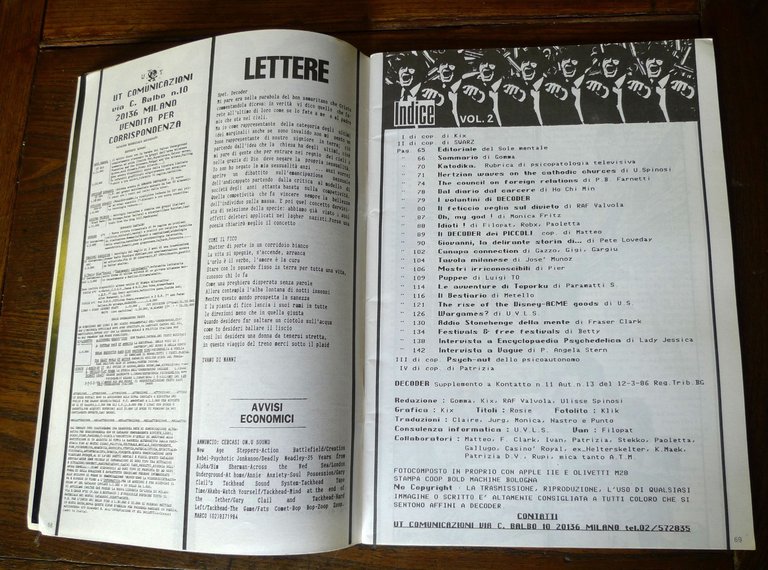 Rivista DECODER VOL.2 1988[punk,cyberpunk,underground,centri sociali,fanzine | Immagine Gallery 4