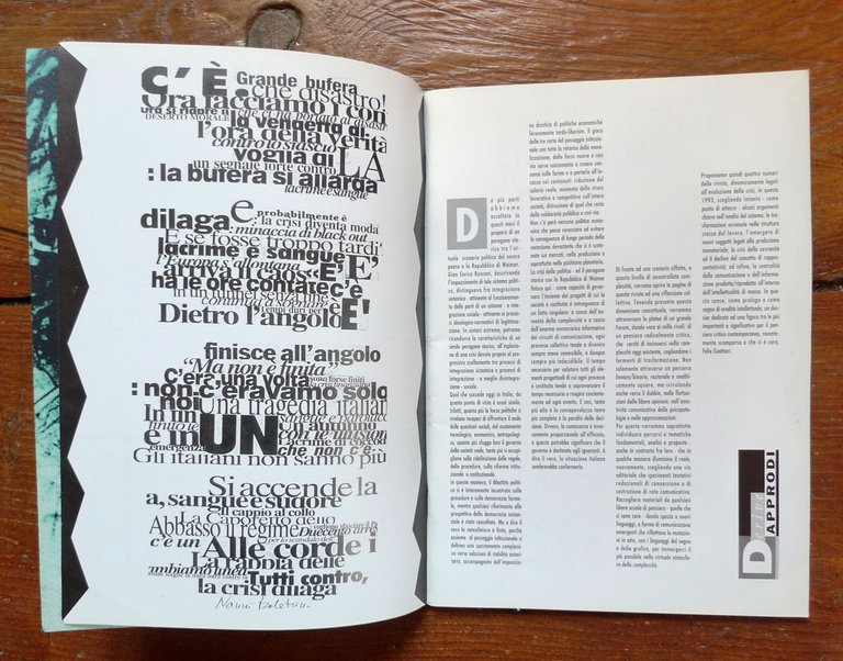 Rivista DERIVE APPRODI n.1 1993[Agamben,Balestrini,Bifo,Deleuze,Guattari,Negri | Immagine Gallery 3