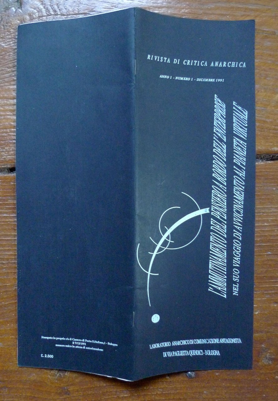 RIVISTA DI CRITICA ANARCHICA n.1 dic.1991.Numero unico,Bologna[ANARCHIA | Immagine principale
