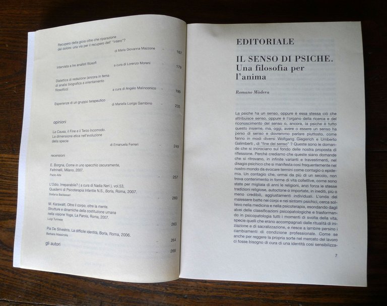 RIVISTA DI PSICOLOGIA ANALITICA 24 2007.UN SENSO DI PSICHE.FILOSOFIA PER … | Immagine Gallery 6
