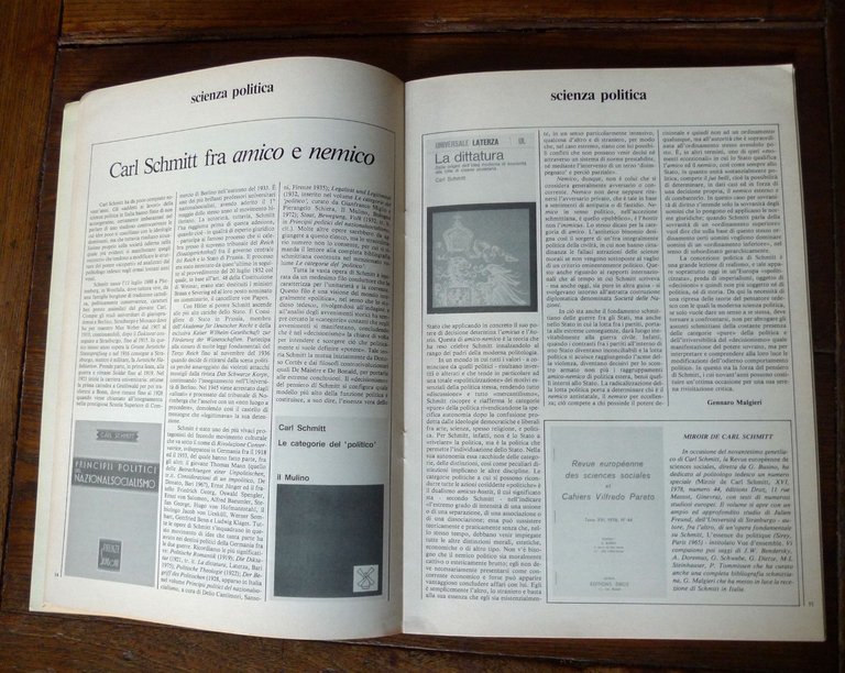 Rivista ELEMENTI.Per una rinascita culturale n.1 1978[de Benoist,Carl Schmitt