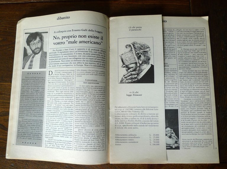 Rivista ELEMENTI.Per una rinascita culturale n.3/6 1983[America | Immagine Gallery 6