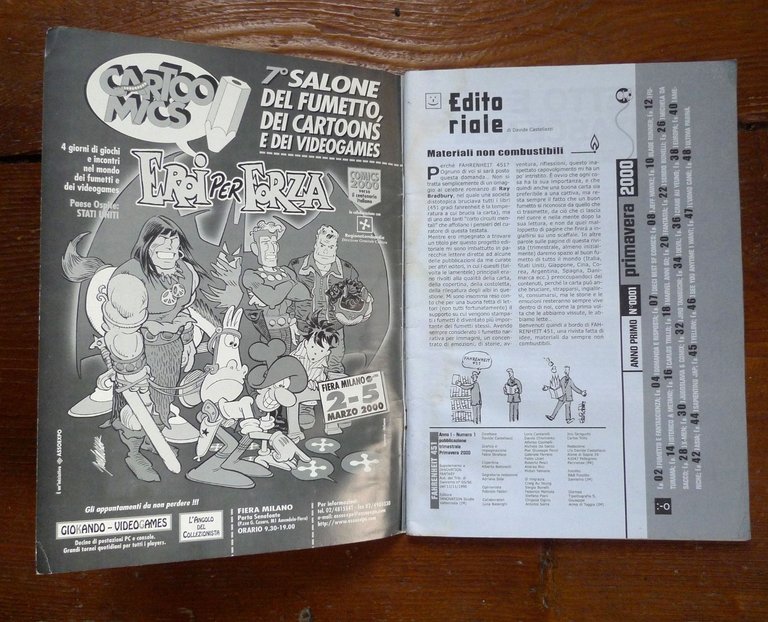 Rivista FAHRENHEIT 451 n.1 2000[fumetti,fantascienza,Marvel,Sergio Bonelli | Immagine Gallery 2