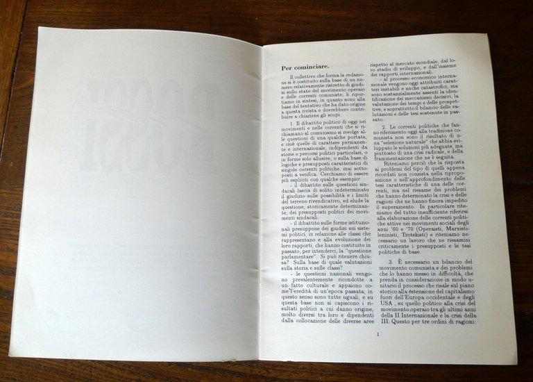 Rivista FILI ROSSI Anno I n.1 aprile 1992[comunismo,Guerra del Golfo,Iraq