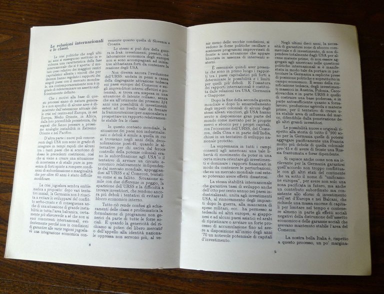 Rivista FILI ROSSI Anno I n.1 aprile 1992[comunismo,Guerra del Golfo,Iraq