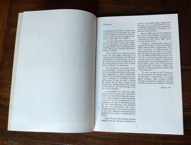 Rivista FILI ROSSI Anno III n.5 aprile 1994[comunismo,marxismo