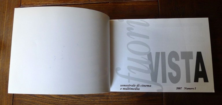 Rivista FUORI VISTA n.5 2007.Semestrale di cinema e multimedia,Caracult