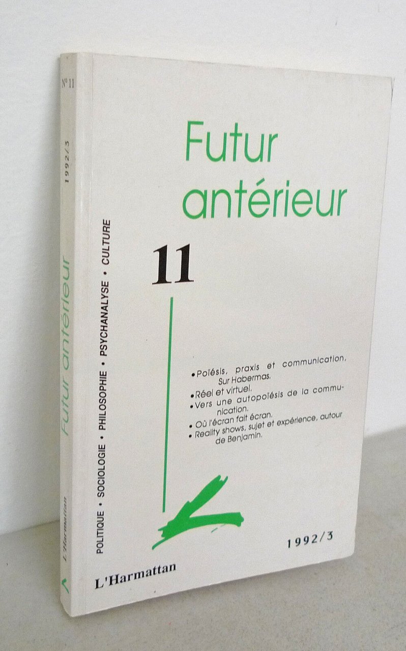 Rivista FUTUR ANTERIEUR n.11 1992[politica,Lazzarato,Toni Negri,Guattari,Nancy