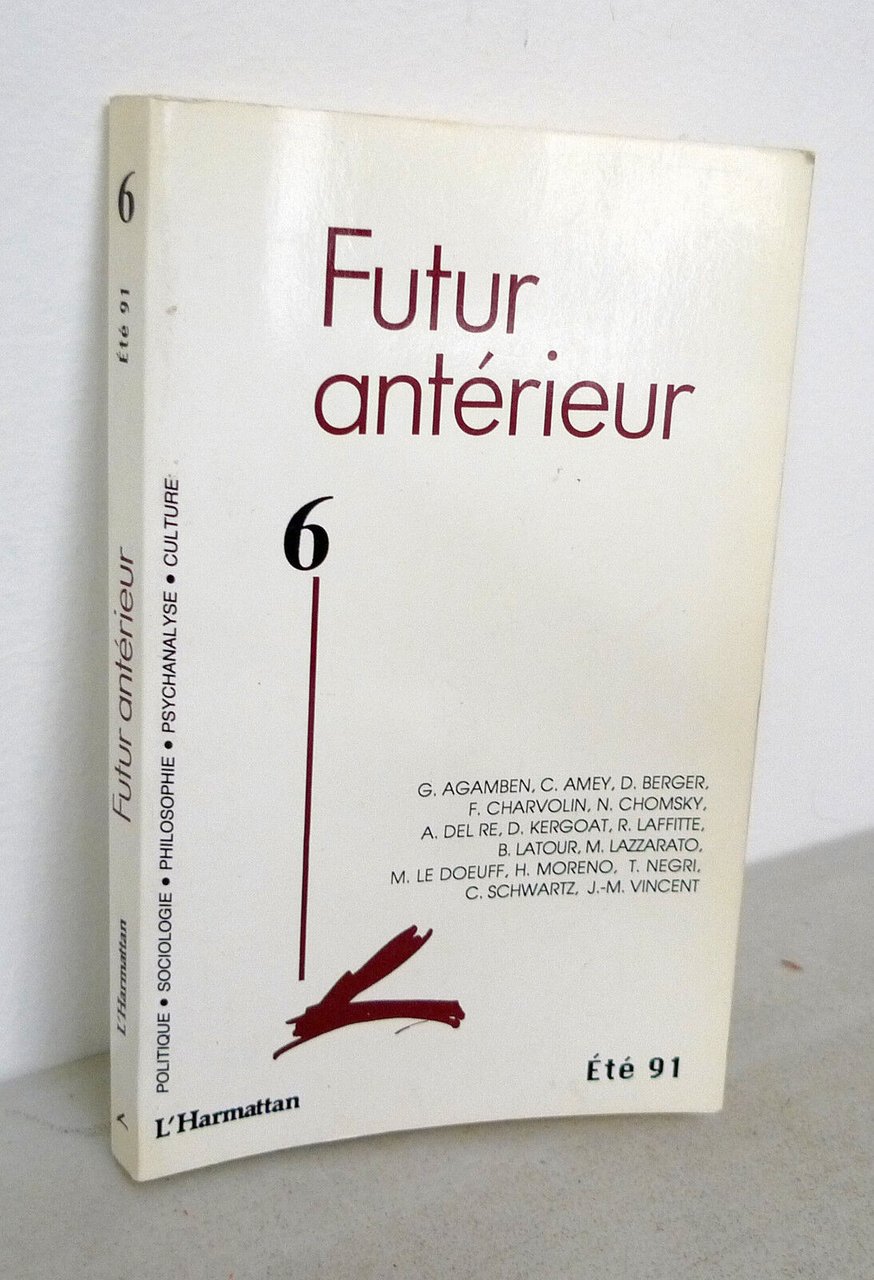 Rivista FUTUR ANTERIEUR n.6 1991[politica,Toni Negri,Lazzarato,Agamben,Chomsky