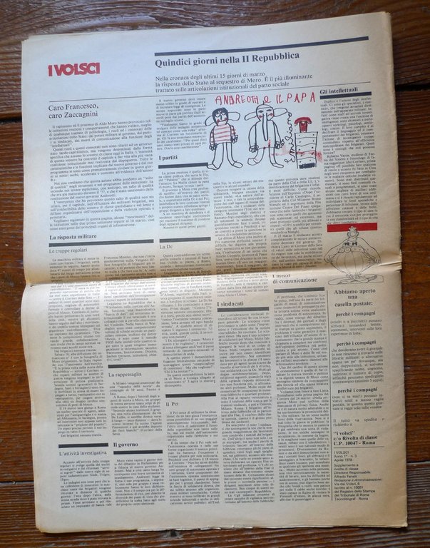 Rivista I VOLSCI Anno I n.3 Aprile 1978.MENSILE DELL'AUTONOMIA OPERAIA … | Immagine Gallery 8
