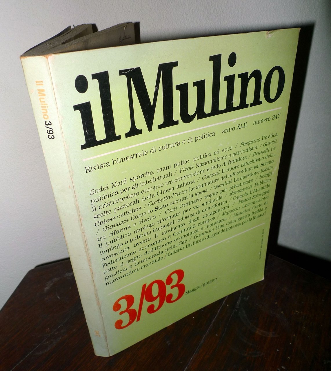 Rivista IL MULINO n.3 1993[politica,Bodei,Pasquino,mani pulite,Partito d'Azione | Immagine principale