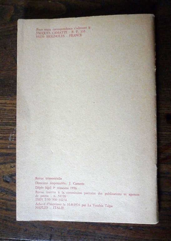 Rivista INVARIANCE A.IX-Série III n.2 1976[Camatte,comunismo,Bordiga,Cesarano