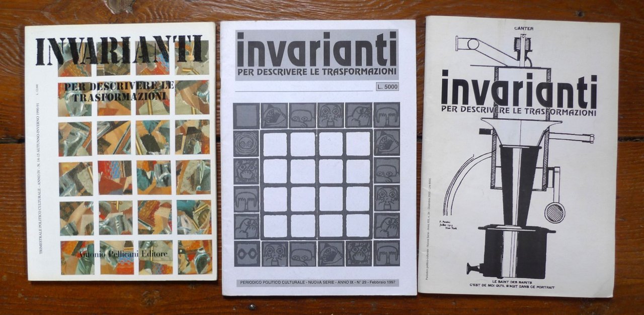 Rivista INVARIANTI.PER DESCRIVERE LE TRASFORMAZIONI,1990-2000[politica | Immagine principale