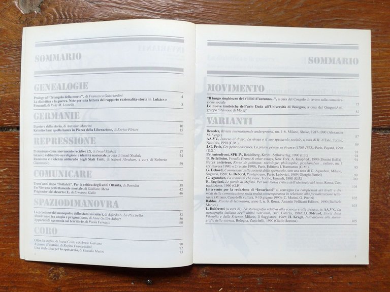 Rivista INVARIANTI.PER DESCRIVERE LE TRASFORMAZIONI,1990-2000[politica | Immagine Gallery 3