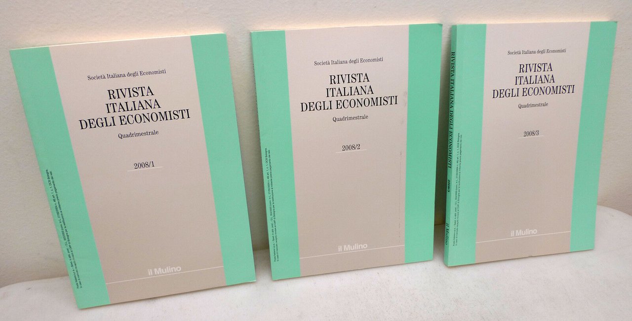 RIVISTA ITALIANA DEGLI ECONOMISTI 2008.The Journal,Italian Economic Association
