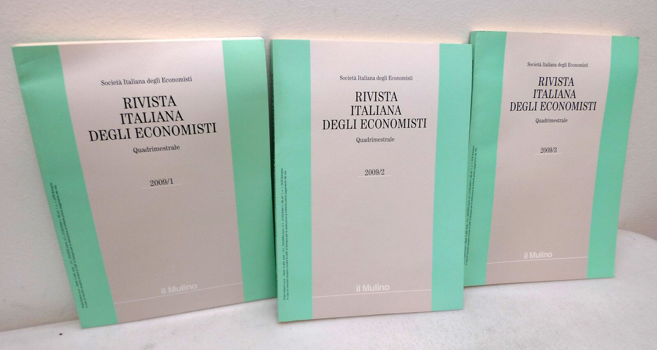 RIVISTA ITALIANA DEGLI ECONOMISTI 2009.The Journal,Italian Economic Association