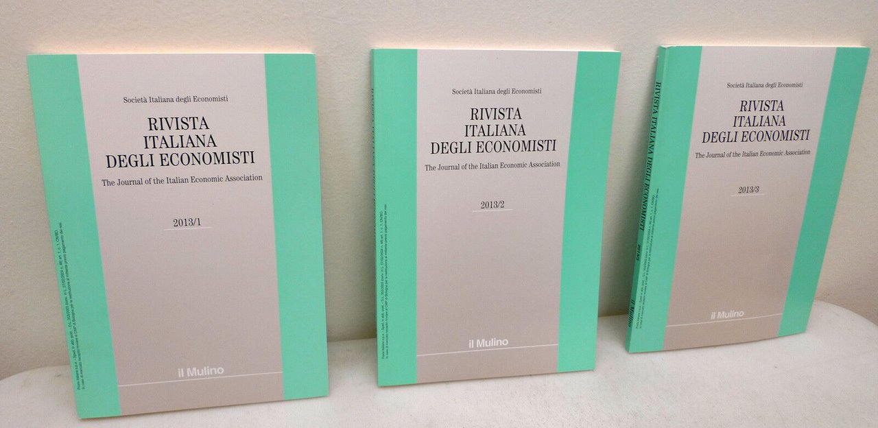 RIVISTA ITALIANA DEGLI ECONOMISTI 2013.The Journal,Italian Economic Association