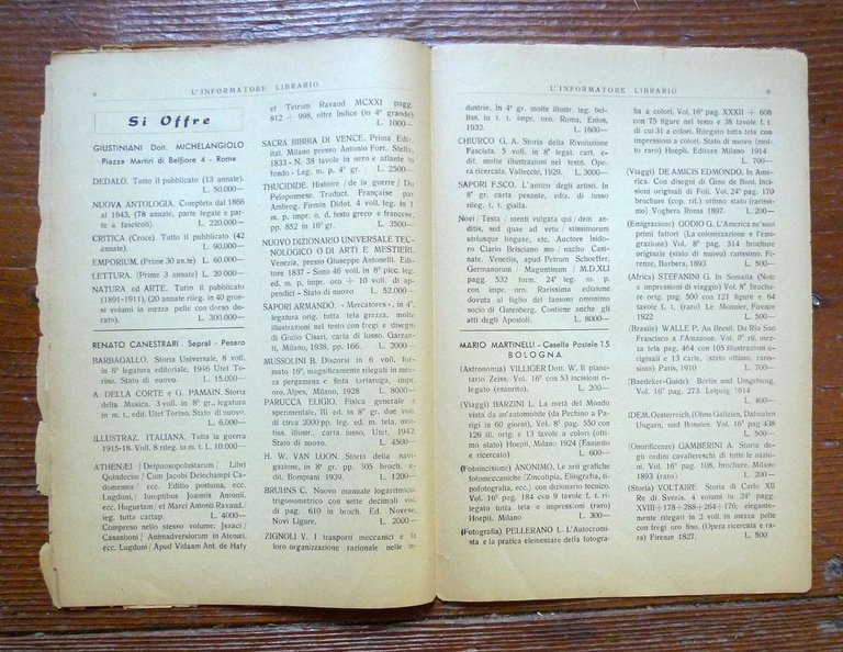 Rivista L'INFORMATORE LIBRARIO.Rassegna internazionale,Bologna 1949 | Immagine Gallery 3