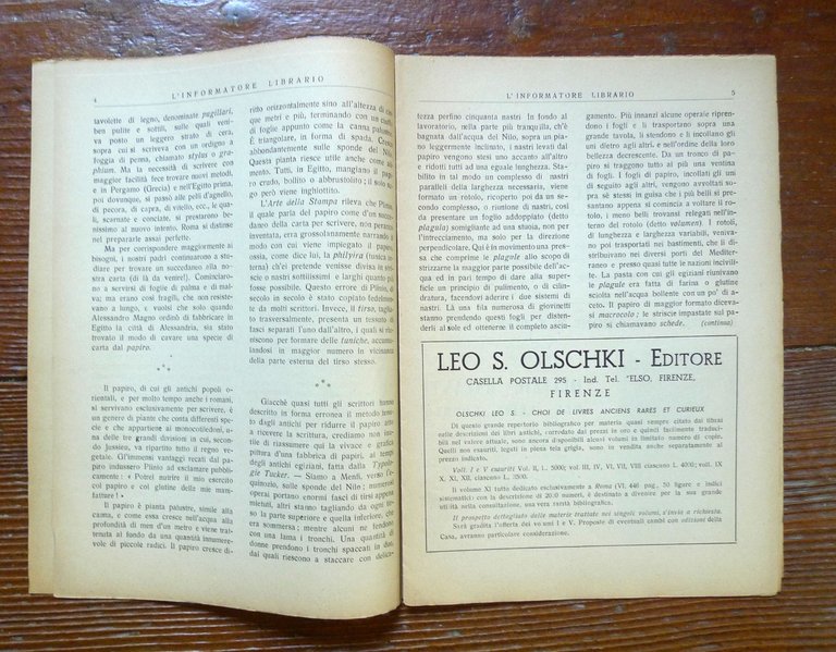 Rivista L'INFORMATORE LIBRARIO.Rassegna internazionale,Bologna 1949 | Immagine Gallery 6