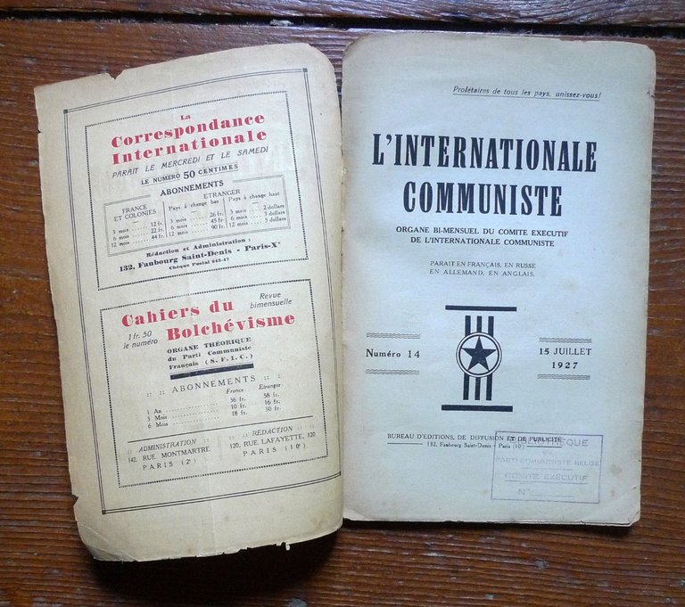 Rivista L'INTERNATIONALE COMMUNISTE n.14 1927[comunismo,Cina,Mussolini | Immagine Gallery 2