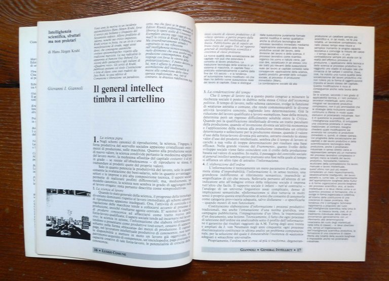 Rivista LUOGO COMUNE n.1 1990[controinformazione,Virno,Giannoli,Piperno,Agamben | Immagine Gallery 3