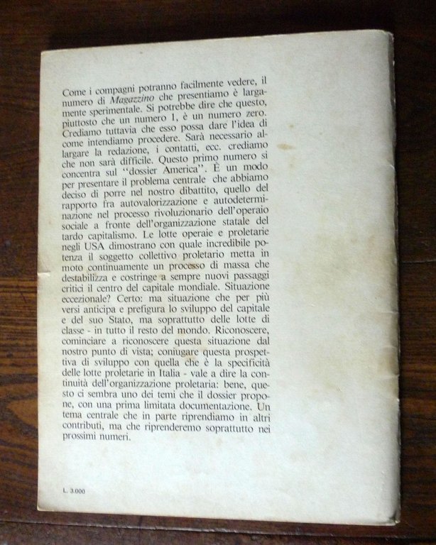 Rivista MAGAZZINO N.1 GEN.1979[Autonomia Operaia,Leonetti,Balestrini,Toni Negri