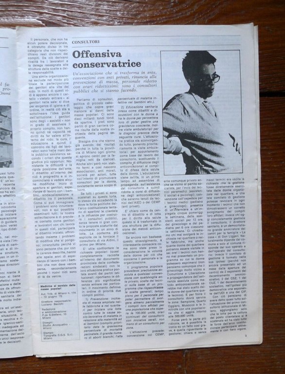 Rivista MEDICINA AL SERVIZIO DELLE MASSE POPOLARI,1976-77[movimento,Gino Strada