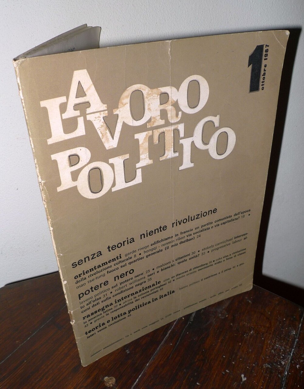 Rivista mensile LAVORO POLITICO n.1 ottobre 1967[comunismo,maoismo,Renato Curcio